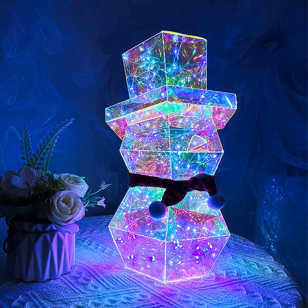 Coffret cadeau de décoration de Noël avec ambiance de festival de bonhomme de neige coloré