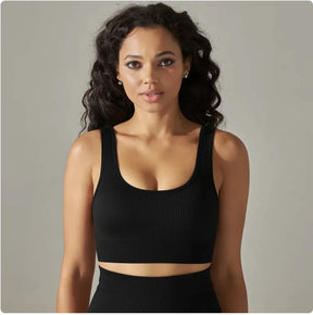 Seamless Knitted Sports Bra for Yoga & Fitness