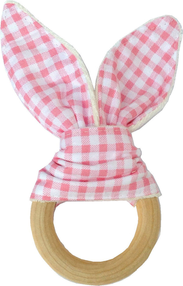 Anneau de dentition en bois biologique sans danger pour les morsures de bébé lapin