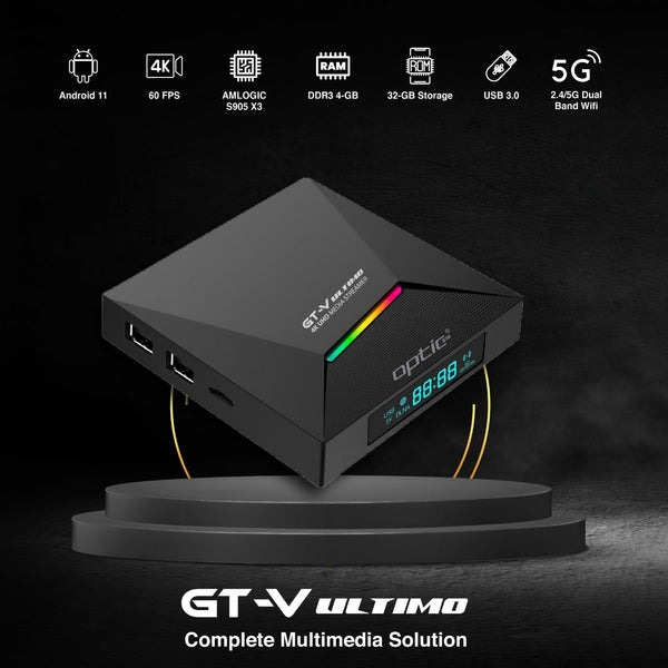 Optic STB GT-V Ultimo Android TV Box mit OnAir G3 