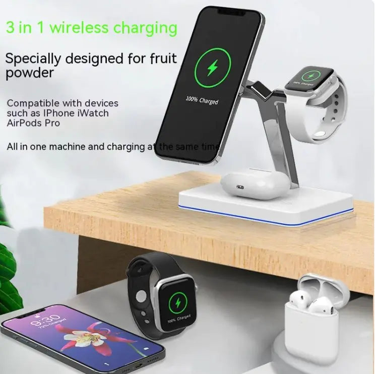 Three-in-one Wireless Charging Magnetic Bracket