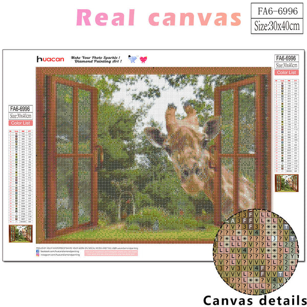 Mosaïque de girafe pour décoration de jardin et de maison, peinture au diamant