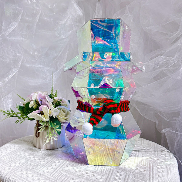 Coffret cadeau de décoration de Noël avec ambiance de festival de bonhomme de neige coloré