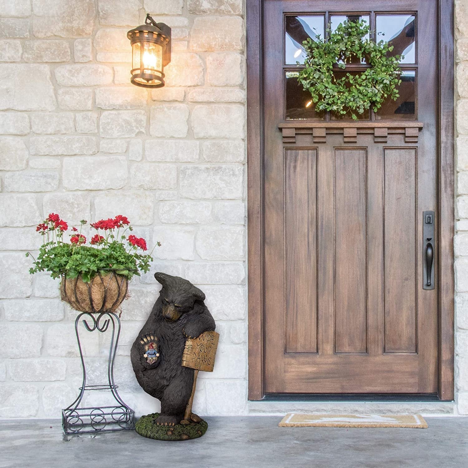 Accessoires de jardin d'ours Décorations de Noël pour la maison