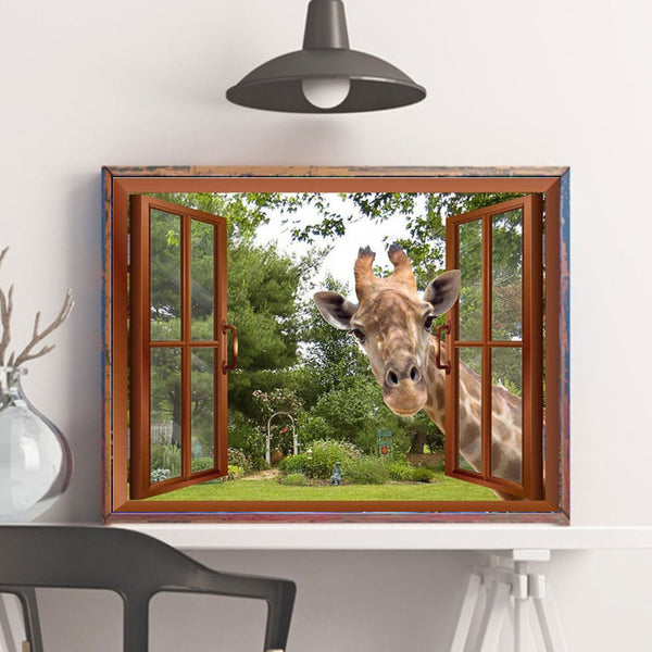 Mosaïque de girafe pour décoration de jardin et de maison, peinture au diamant