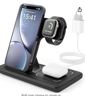 Three-in-one Wireless Charging Magnetic Bracket